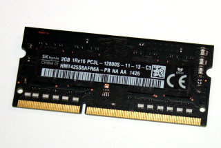 2 GB DDR3-RAM 204-pin SO-DIMM 1Rx16 PC3L-12800S  Hynix HMT425S6AFR6A-PB NA AA