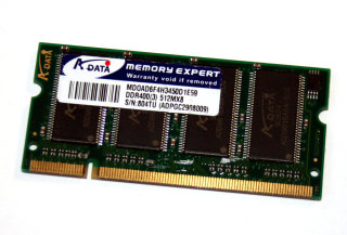 512 MB DDR-RAM PC-3200S 200-pin Laptop-Memory ADATA MDOAD6F4H3450D1E59