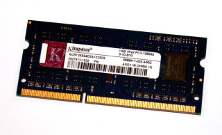 1 GB DDR3 RAM 204-pin SO-DIMM PC3-10600S  Kingston ACR128X64D3S1333C9