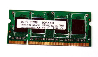 512 MB DDR2 RAM 200-pin SO-DIMM PC2-4200S   MDT MSO512-533-8A