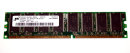 256 MB DDR-RAM 184-pin PC-3200U non-ECC CL3  Micron MT8VDDT3264AG-40BG5