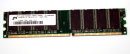 512 MB DDR RAM PC-3200U non-ECC 400 MHz CL3  Micron MT16VDDT6464AY-40BGB