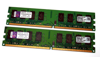 4 GB DDR2-RAM-Kit (2 x 2 GB) PC2-4200U non-ECC Kingston KVR533D2N4K2/4G   5316