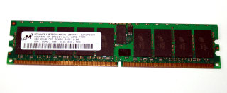 1 GB DDR2-RAM 240-pin Registered-ECC 2Rx8 PC2-3200R Micron MT18HTF12872DY-40EA1