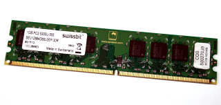 1 GB DDR2-RAM PC2-5300U non-ECC PC-Memory Swissbit SEU12864D6BJ2EP-30R