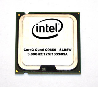 CPU Intel Core2Quad Q9650 SLB8W    4x 3,00 GHz, 1333 MHz FSB, 12 MB, Sockel 775