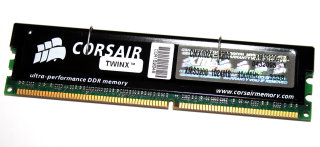 1 GB DDR-RAM XMS PC-3200U non-ECC  Corsair CMX1024-3200  XMS3200v1.2