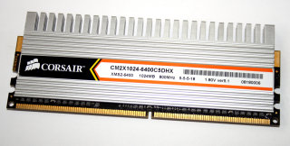 1 GB DDR2-RAM PC2-6400U non-ECC 1.8V ver5.1  Corsair CM2X1024-6400C5DHX