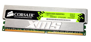 1 GB DDR2-RAM PC2-6400U non-ECC CL5  Corsair CM2X1024-6400PRO   1.9V v4.1
