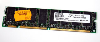 128 MB SD-RAM 168-pin PC-100U non-ECC  CL2  Apacer 71.73323.035