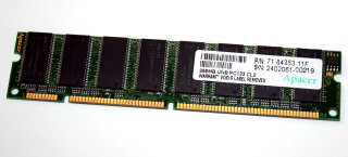 256 MB SD-RAM 168-pin PC-133U non-ECC  CL2   Apacer 71.84353.11F