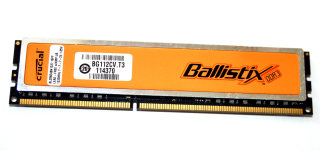 2 GB DDR3 RAM PC3-10600U nonECC 1,65V Ballistix  Crucial BL25664BN1337.16FF