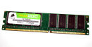 1 GB DDR-RAM  184-pin PC-2700U non-ECC  Corsair VS1GB333