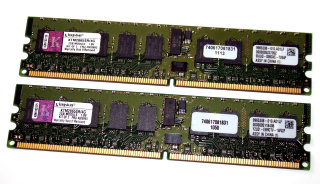 4 GB DDR2-RAM-Kit (2 x 2GB) 240-pin Registered ECC PC2-3200R Kingston KTM2865SR/4G