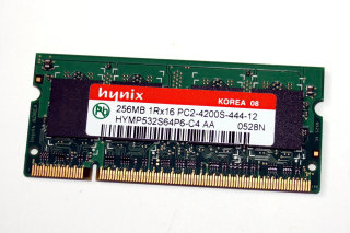256 MB DDR2 RAM 200-pin SO-DIMM 1Rx16 PC2-4200S  Hynix HYMP532S64P6-C4 AA