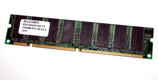 256 MB SD-RAM 168-pin PC-133U non-ECC CL3  SILCOM SSU3264A1AX-75