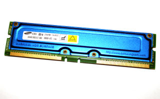 256 MB 184-pin RDRAM Rambus PC800 ECC 45ns 800MHz Samsung KMMR18R8GAC1-RK8