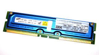 128 MB RDRAM Rambus PC-600 ECC  Samsung MR18R0828AN1-CG6  IBM FRU: 33L3096