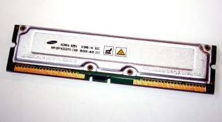512 MB 184-pin RDRAM Rambus PC800 ECC 40ns 800MHz Samsung MR18R162GDF0-CM8