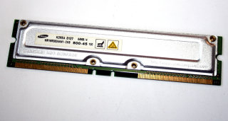 64 MB 184-pin RDRAM Rambus PC-800 non-ECC 45ns  Samsung MR16R0824AN1-CK8