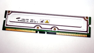 64 MB 184-pin RDRAM Rambus PC-800 non-ECC 45ns  Samsung MR16R0824BN1-CK8