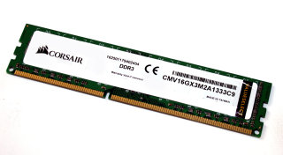8 GB DDR3-RAM 240-pin PC3-10600U non-ECC Corsair Valueselect CMV16GX3M2A1333C9