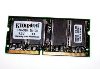128 MB SO-DIMM 144-pin SD-RAM Laptop-Memory PC-100  Kingston KTH-OB4150/128