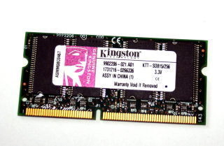 256 MB SO-DIMM 144-pin Laptop-Memory PC-100  Kingston KTT-SO815/256   9902206