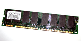 512 MB SD-RAM 168-pin PC-133 non-ECC  NCP NC4025   double-sided