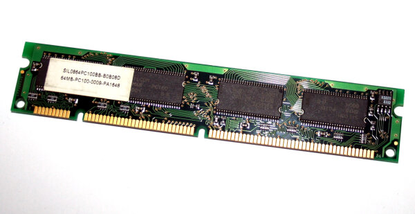 64 MB SD-RAM 168-pin PC-100  non-ECC  Silcom SIL0864PC100BB-B0B08D