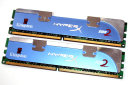 2 GB DDR2-RAM-Kit 240-pin PC2-8500U  HyperX  2.3V  Kingston KHX8500D2K2/2G   9905316