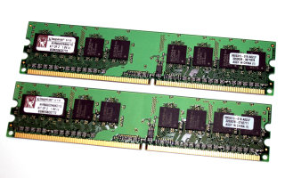 1 GB Kit DDR2-RAM (2 x 512 MB) PC2-6400U non-ECC Kingston KVR800D2N5K2/1G 5315
