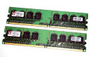 1 GB Kit DDR2-RAM (2 x 512 MB) PC2-6400U non-ECC Kingston...
