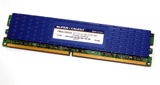 1 GB DDR2-RAM 240-pin PC2-6400U non-ECC CL5  Super-Talent T800UX2GC4