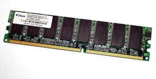 256 MB DDR-RAM 184-pin PC-3200U non-ECC DDR-400MHz-CL3  Elixir M2U25664DS88C1G-5T