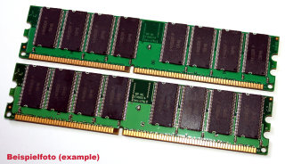 2 GB DDR-RAM (2 x 1GB) 184-pin PC-2700U nonECC  333 MHz Dual-Channel-Kit