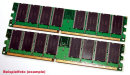 2 GB DDR-RAM (2 x 1GB) 184-pin PC-2700U nonECC  333 MHz...