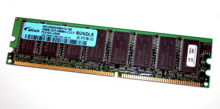 256 MB DDR-RAM 184-pin PC-2100U non-ECC CL2.5  Elixir M2U25664DS88A1G-75B