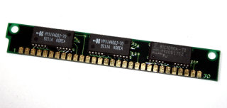 1 MB Simm 30-pin 70 ns 3-Chip 1Mx9 Parity (Chips: 2x Hyundai HY514400J-70 + 1x Fujitsu 81C1000A-70)   g