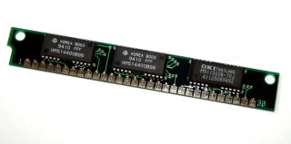 1 MB Simm 30-pin 70 ns 3-Chip 1Mx9 (Chips: 2x HM514400BS6 + 1x M511000B-70J)  P03-G