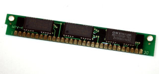 1 MB Simm 30-pin 70 ns 3-Chip 1Mx9 Parity (Chips: 2x OKI M514400A-70SJ + 1x OKI M511000B-70J)