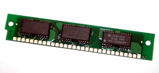 1 MB Simm 30-pin 70 ns 3-Chip 1Mx9 (Chips: 2x HM514400AJ6 + 1x HM511000AJP7)      P08-G