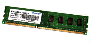 2 GB DDR3-RAM 240-pin PC3-10600 CL9  Desktop-Memory Patriot PSD32G13332