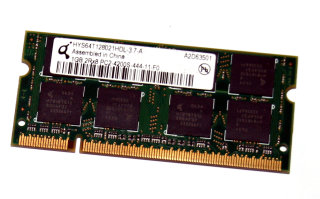 1 GB DDR2-RAM 200-pin SO-DIMM 2Rx8 PC2-4200S  Qimonda HYS64T128021HDL-3.7-A