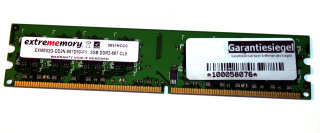 2 GB DDR2-RAM 240-pin PC2-5300U CL5  extrememory EXME02G-DD2N-667D50-F1