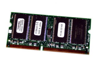 256 MB SD-RAM 144-pin-SO-DIMM 100MHz PC-100  Toshiba THLY25N01B80