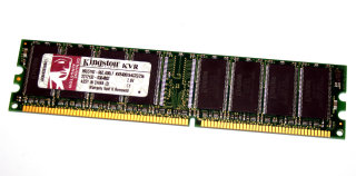 256 MB DDR-RAM 184-pin PC-3200U non-ECC  Kingston KVR400X64C25/256 99U5192