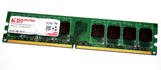 2 GB DDR2-RAM PC2-5300U nonECC KomputerBay 2GB PC2-5300 DDR2 667MHz