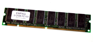 512 MB SD-RAM  168-pin PC-133 non-ECC  Empaq (für VIA-Chipsätze) single-sided