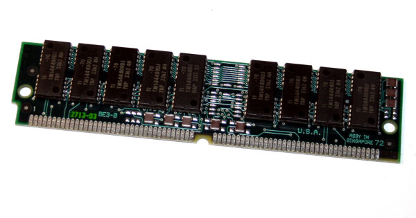 4 MB FPM-RAM 72-pin 1Mx36 Parity PS/2 Simm  70 ns  Texas Instruments TM124MBK36R-70